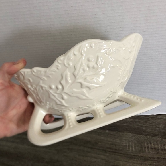 Vtg Ceramic Sleigh Planter - Picture 11 of 16